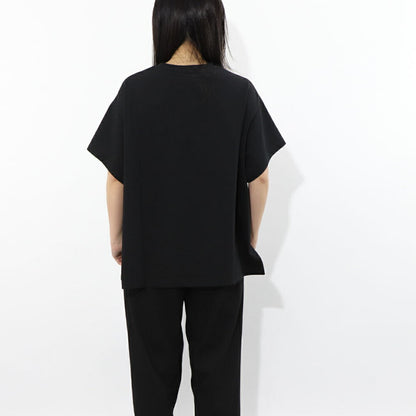 デヴァステ DEVASTEE トップス Tシャツ・カットソー レディース ブラック グレー ホワイト コットン ポリエステル スパン プリント キャラクター ロゴ ヘムトップス アシメトップス 半袖 R3FWTP013
