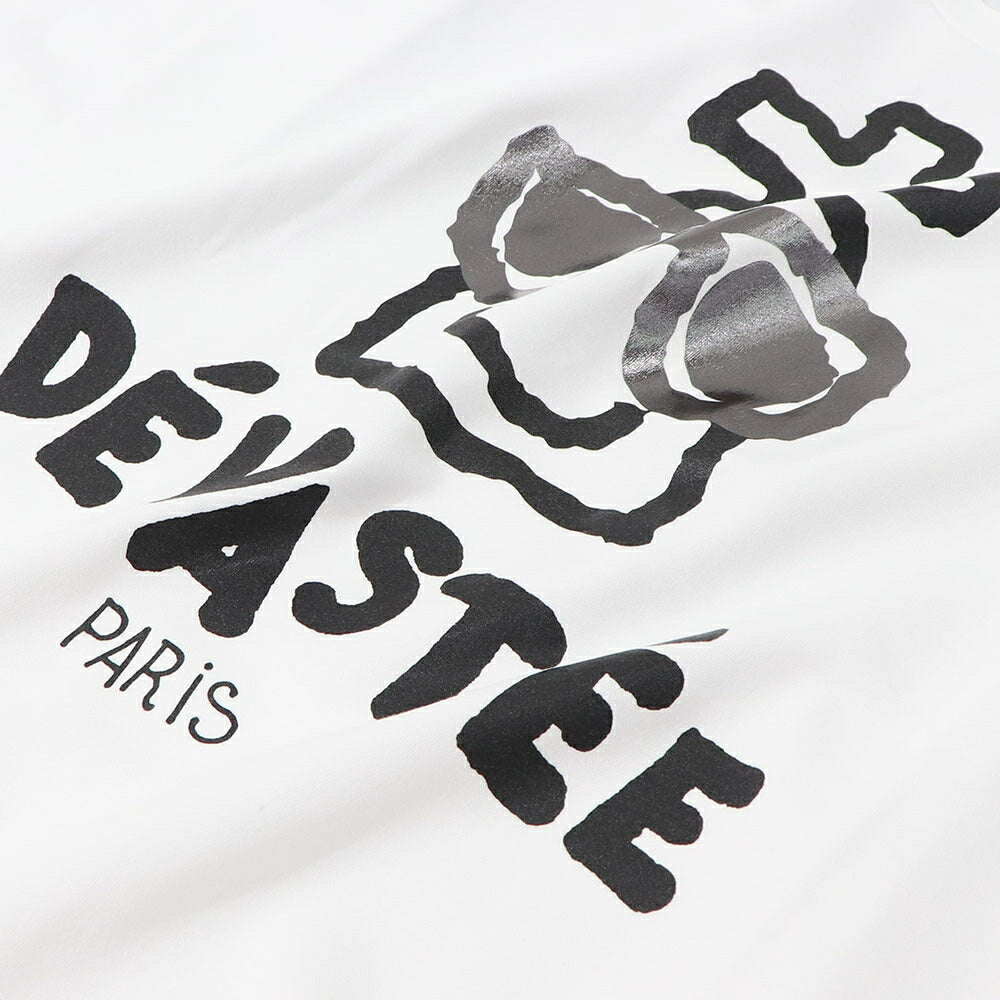 DEVASTEE Tシャツ プリント ロゴ ヘムトップス アシメ