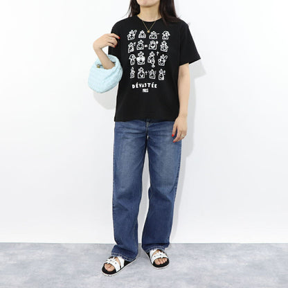 DEVASTEE Tシャツ ロゴ プリント 半袖 R3FWTP022