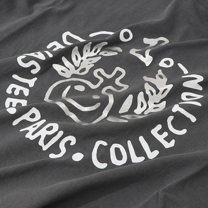 デヴァステ DEVASTEE トップス Tシャツ・カットソー レディース ブラック グレー ホワイト コットン ロゴ プリント キャラクター クルーネック 丸襟 半袖 R3SMTP015