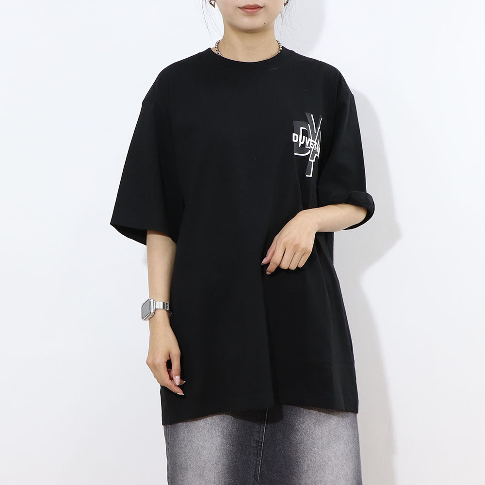 DUVETICA Tシャツ  ブルー ホワイト グリーン ブラック オーバーサイズ 半袖 VURT20131