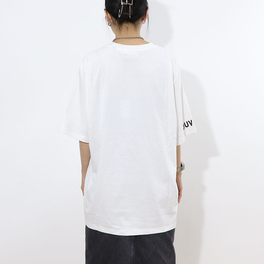 DUVETICA Tシャツ  ホワイト オーバーサイズ 半袖 VURT90131