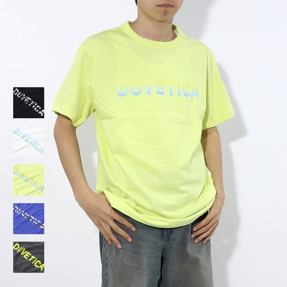 DUVETICA Tシャツ  ブルー ホワイト イエロー グレー ブラック 半袖 VXRT30131