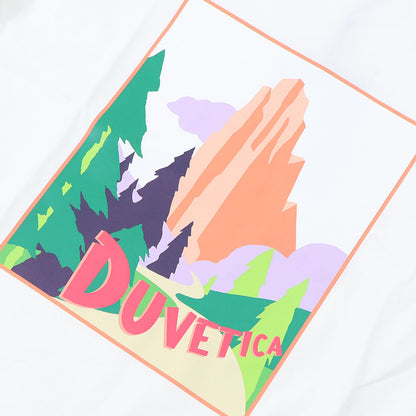 DUVETICA Tシャツ  ブルー ホワイト オレンジ グレー プリント 半袖 VXRT41131