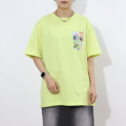 DUVETICA Tシャツ  ホワイト イエロー ブラック 半袖 VXRT42131