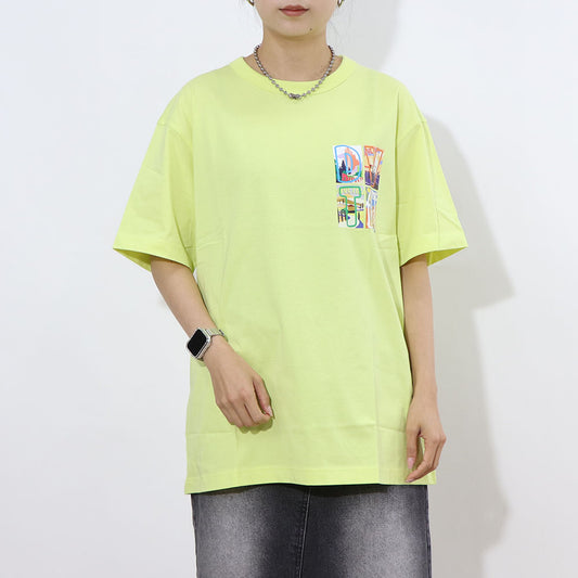 DUVETICA Tシャツ  ホワイト イエロー ブラック 半袖 VXRT42131