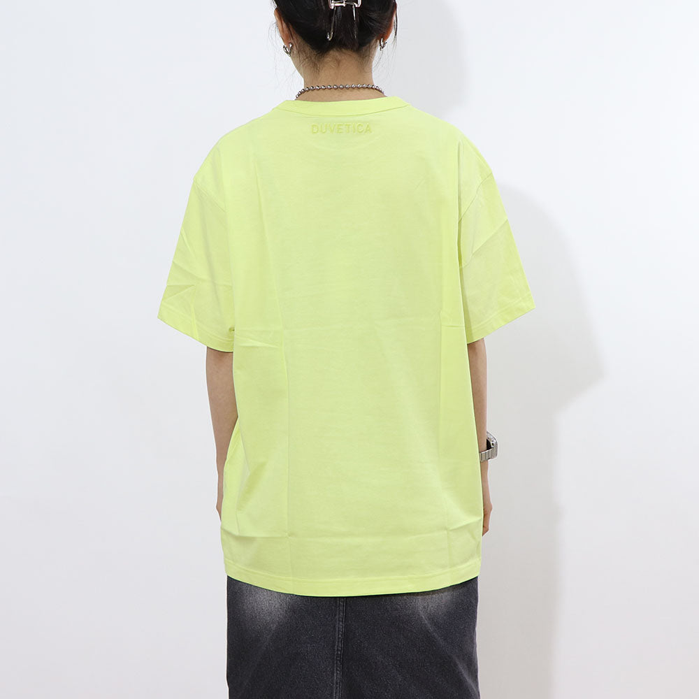 DUVETICA Tシャツ  ホワイト イエロー ブラック 半袖 VXRT42131