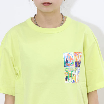 DUVETICA Tシャツ  ホワイト イエロー ブラック 半袖 VXRT42131