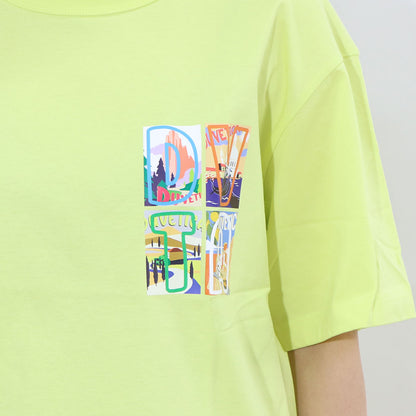 DUVETICA Tシャツ  ホワイト イエロー ブラック 半袖 VXRT42131