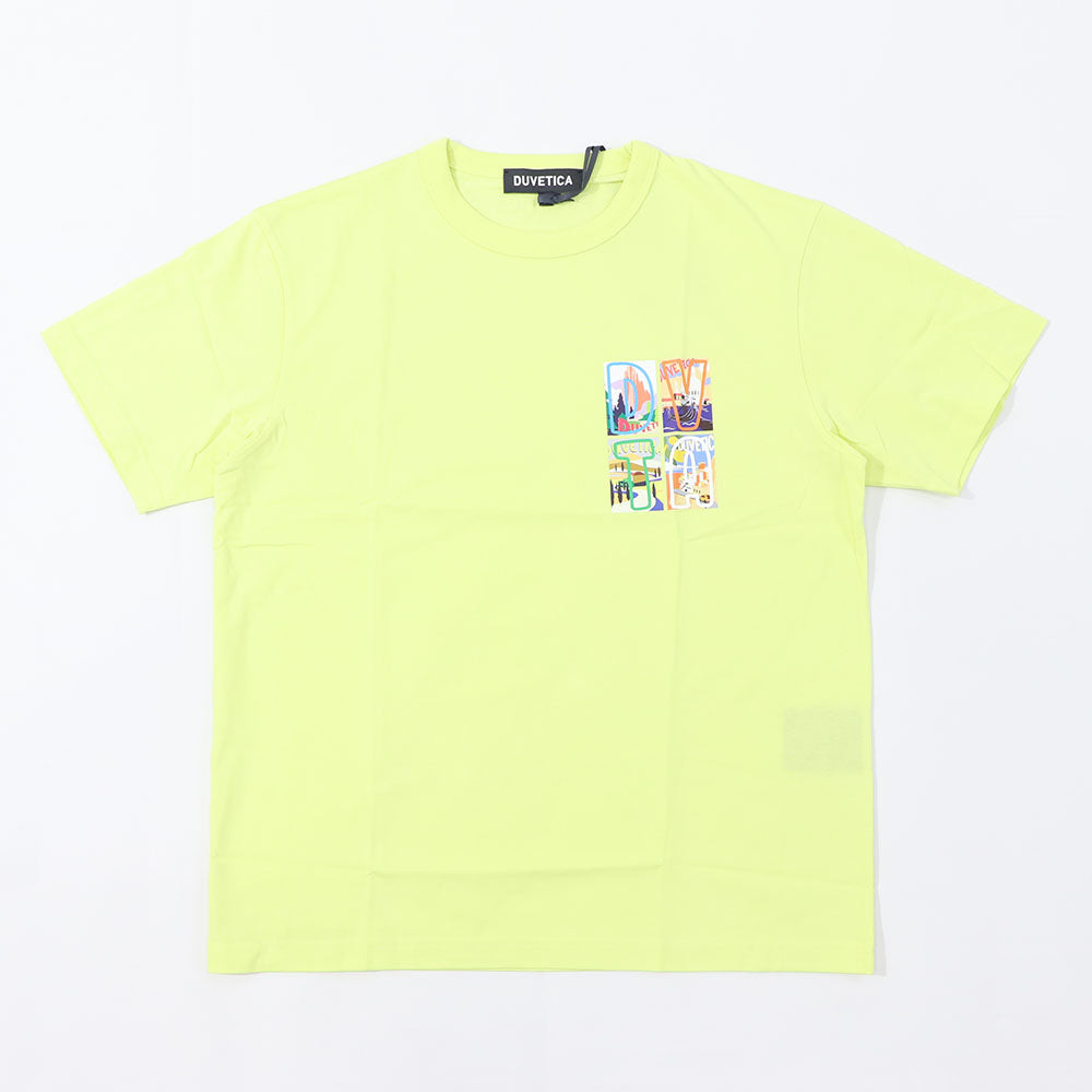 DUVETICA Tシャツ  ホワイト イエロー ブラック 半袖 VXRT42131