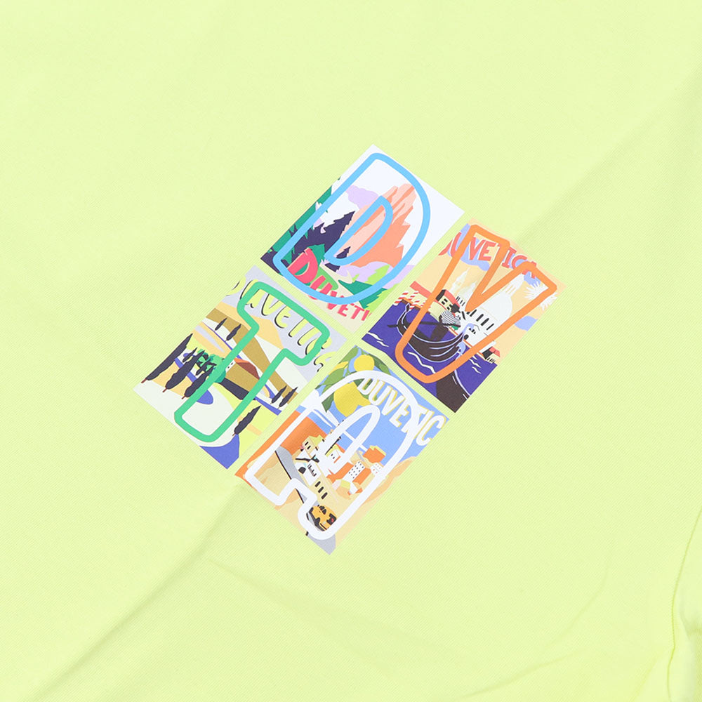 DUVETICA Tシャツ  ホワイト イエロー ブラック 半袖 VXRT42131