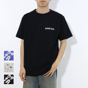 DUVETICA Tシャツ  ブルー グレー ブラック バックプリント 半袖 VXRT43131