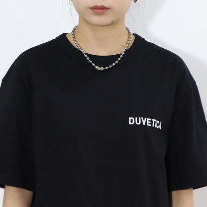 DUVETICA Tシャツ  ブルー グレー ブラック バックプリント 半袖 VXRT43131