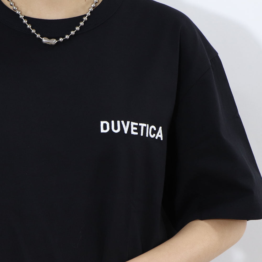 DUVETICA Tシャツ  ブルー グレー ブラック バックプリント 半袖 VXRT43131