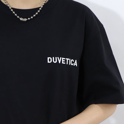 DUVETICA Tシャツ  ブルー グレー ブラック バックプリント 半袖 VXRT43131