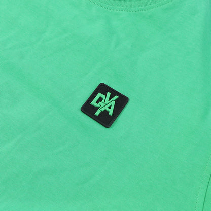 DUVETICA Tシャツ  ホワイト グリーン フリル デザインTシャツ 無地 半袖 VDRT53131