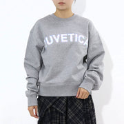 DUVETICA トレーナー グレー クロップド丈 VDMT00314