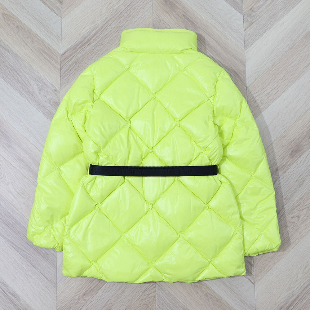 DUVETICA ダウンウェア イエロー キルティング ベルト付き VDDJ01216