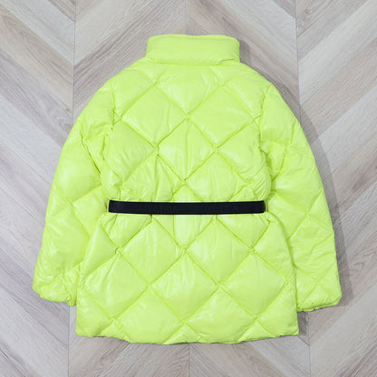 DUVETICA ダウンウェア イエロー キルティング ベルト付き VDDJ01216