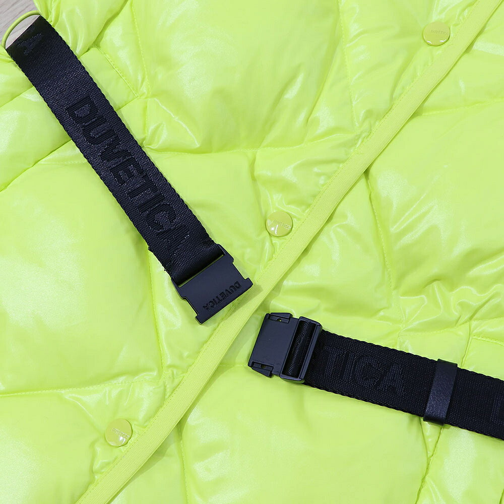 DUVETICA ダウンウェア イエロー キルティング ベルト付き VDDJ01216