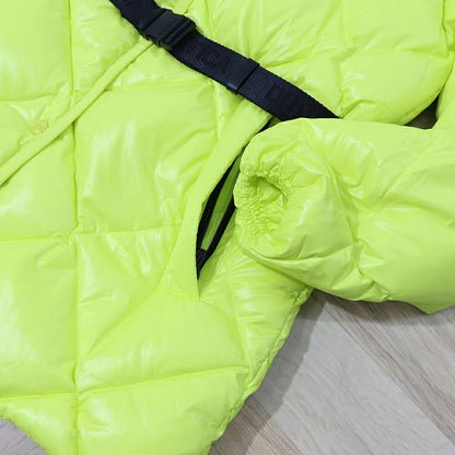 DUVETICA ダウンウェア イエロー キルティング ベルト付き VDDJ01216