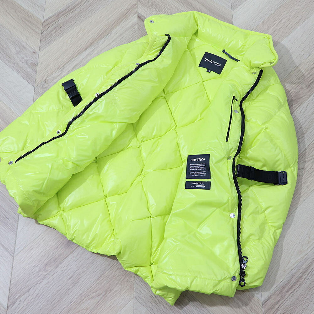 DUVETICA ダウンウェア イエロー キルティング ベルト付き VDDJ01216