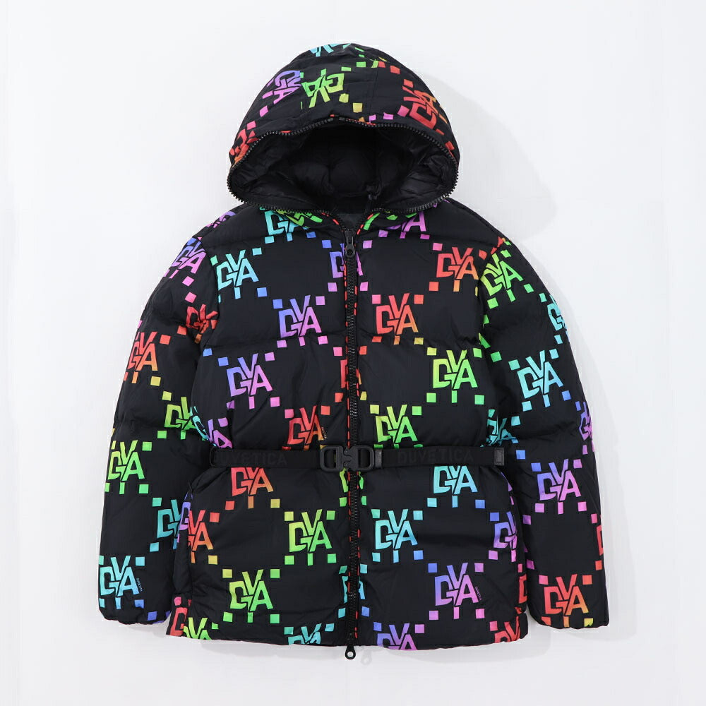 DUVETICA ダウンウェア ブラック ベルト ロゴ VDDJ02016