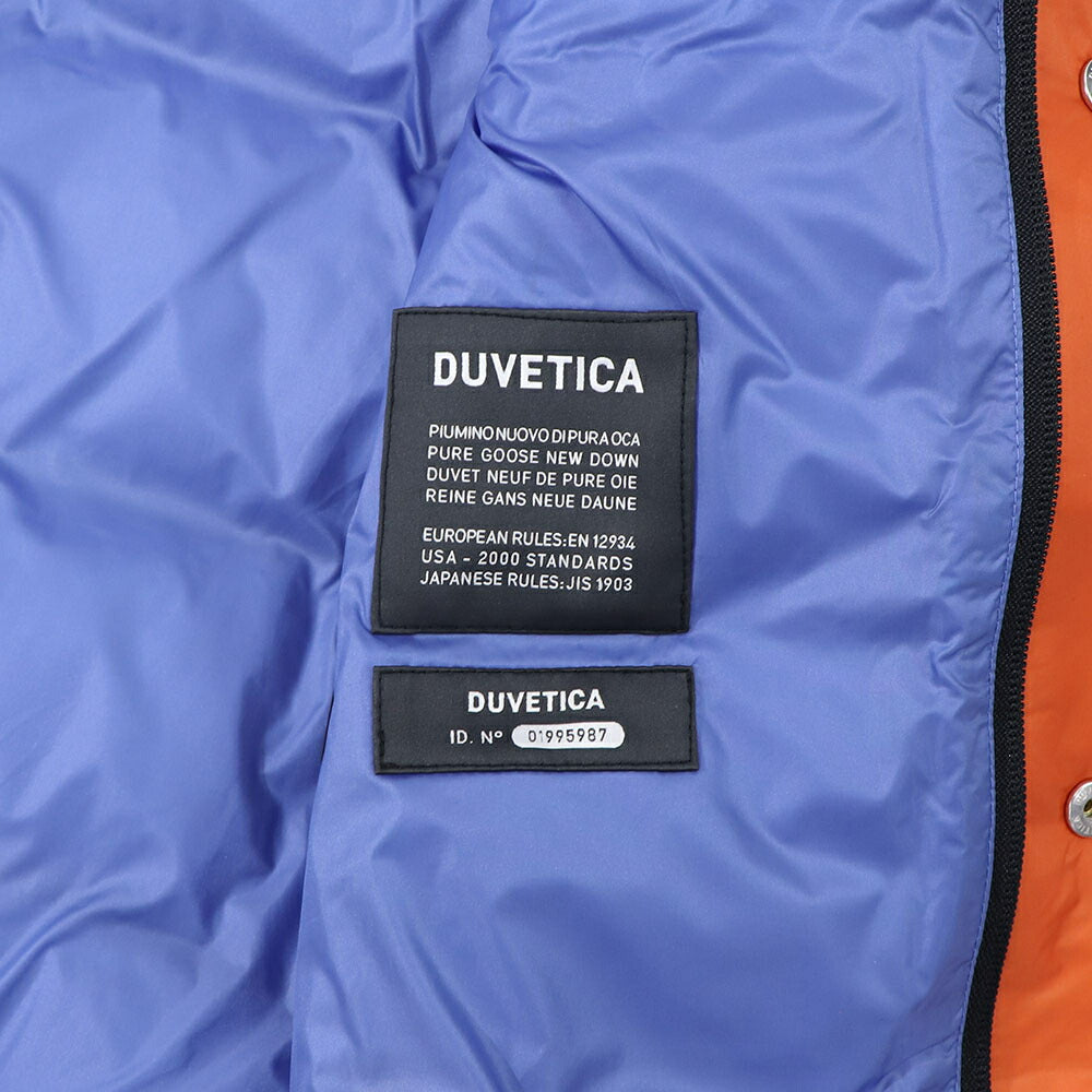 DUVETICA ダウンウェア オレンジ ロゴ シンプル ダウンベスト VUDV00316