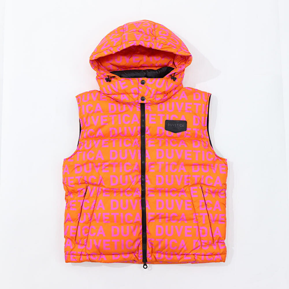 DUVETICA ダウンウェア オレンジ ロゴ ダウンベスト VUDV01111