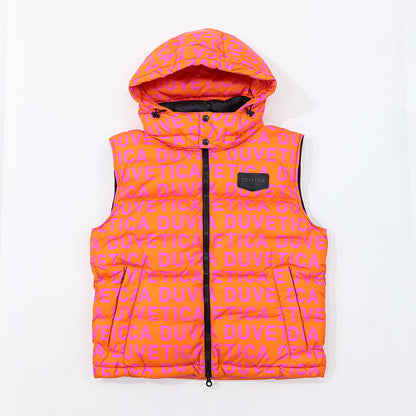 DUVETICA ダウンウェア オレンジ ロゴ ダウンベスト VUDV01111