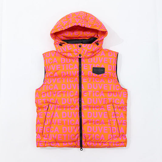 DUVETICA ダウンウェア オレンジ ロゴ ダウンベスト VUDV01111