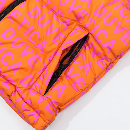 DUVETICA ダウンウェア オレンジ ロゴ ダウンベスト VUDV01111