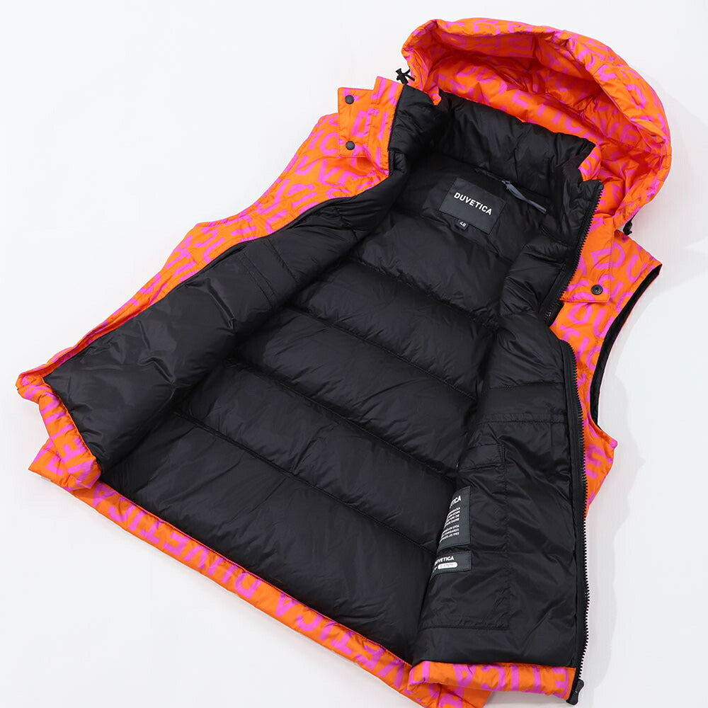 DUVETICA ダウンウェア オレンジ ロゴ ダウンベスト VUDV01111