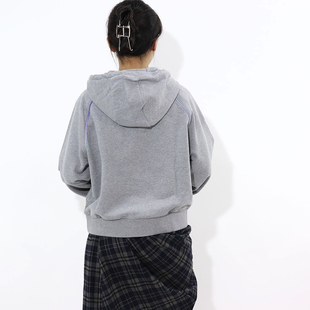 DUVETICA パーカー グレー クロップド丈 VDHD00314