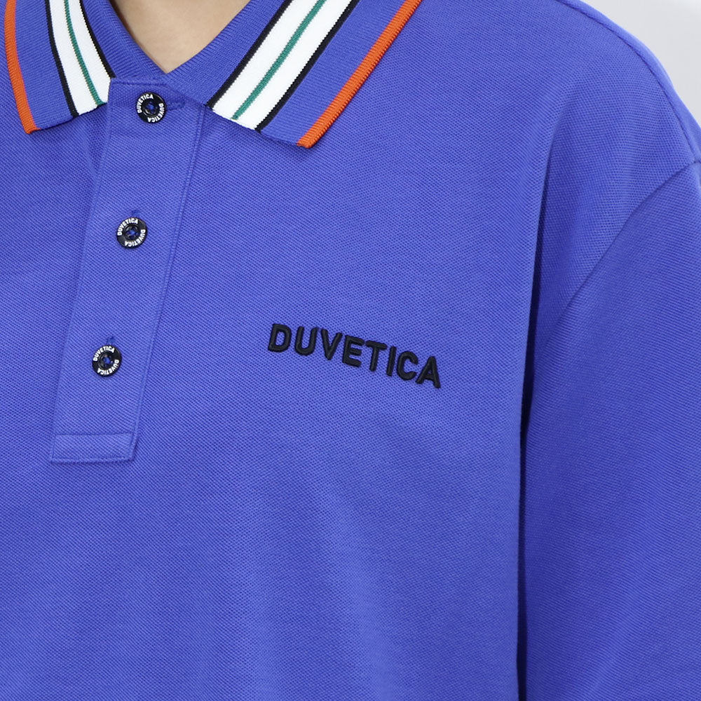 DUVETICA ポロシャツ  ブルー ホワイト VUTS61131
