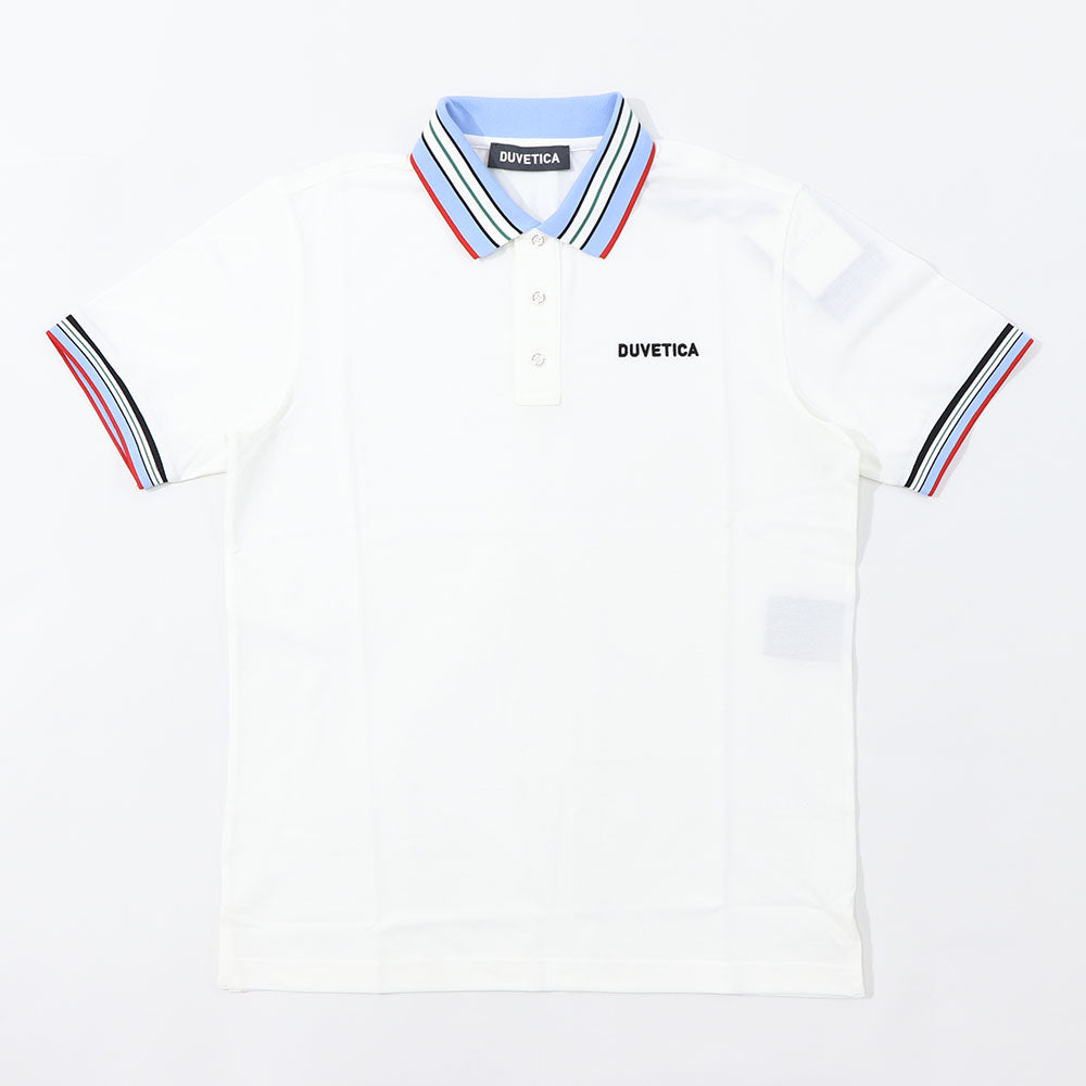 DUVETICA ポロシャツ  ブルー ホワイト VUTS61131