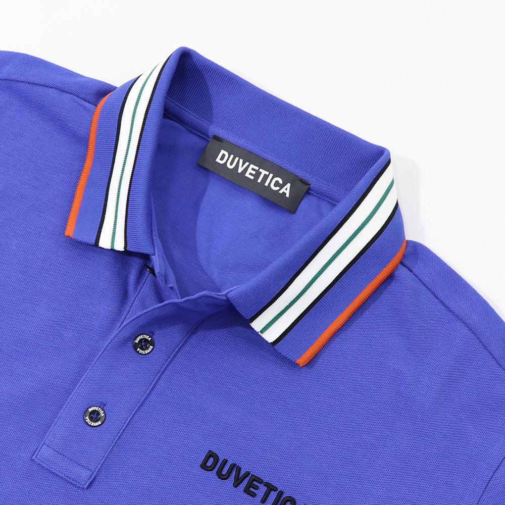 DUVETICA ポロシャツ  ブルー ホワイト VUTS61131