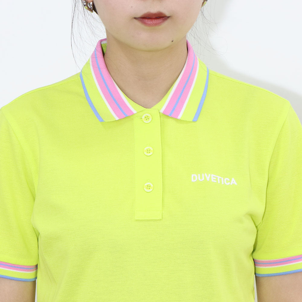 DUVETICA ポロシャツ  ホワイト イエロー VDTS61131