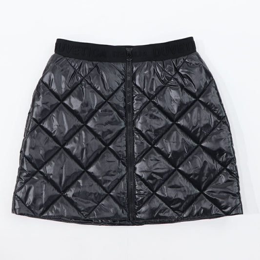 DUVETICA ブラック ダウン ミニスカート キルティング VDSK00116
