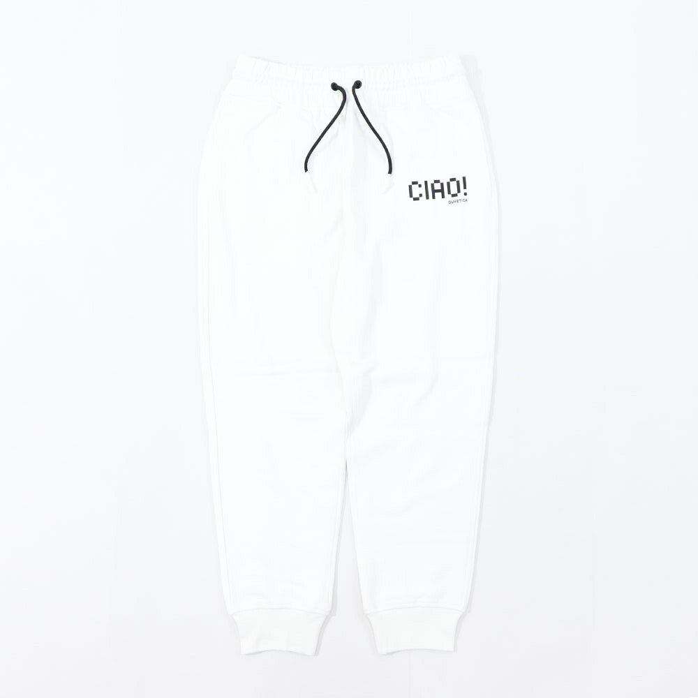 DUVETICA ホワイト ブラック スウェットパンツ ジョガーパンツ VXTP00114