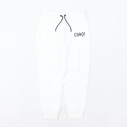 DUVETICA ホワイト ブラック スウェットパンツ ジョガーパンツ VXTP00114