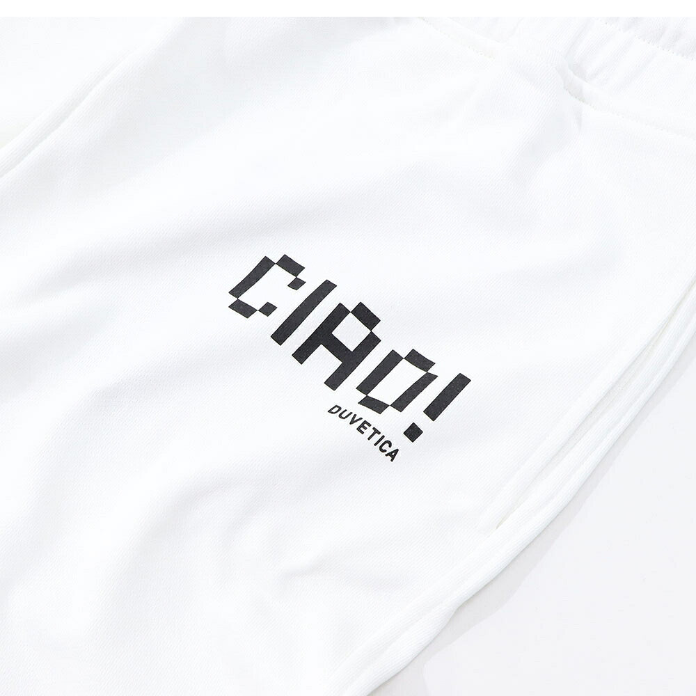 DUVETICA ホワイト ブラック スウェットパンツ ジョガーパンツ VXTP00114