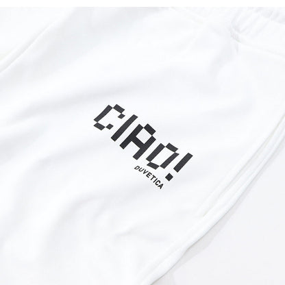 DUVETICA ホワイト ブラック スウェットパンツ ジョガーパンツ VXTP00114