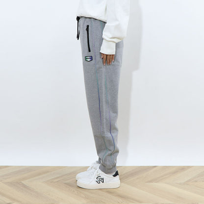 DUVETICA グレー スウェットパンツ ジョガーパンツ ワンポイント VDTP00314