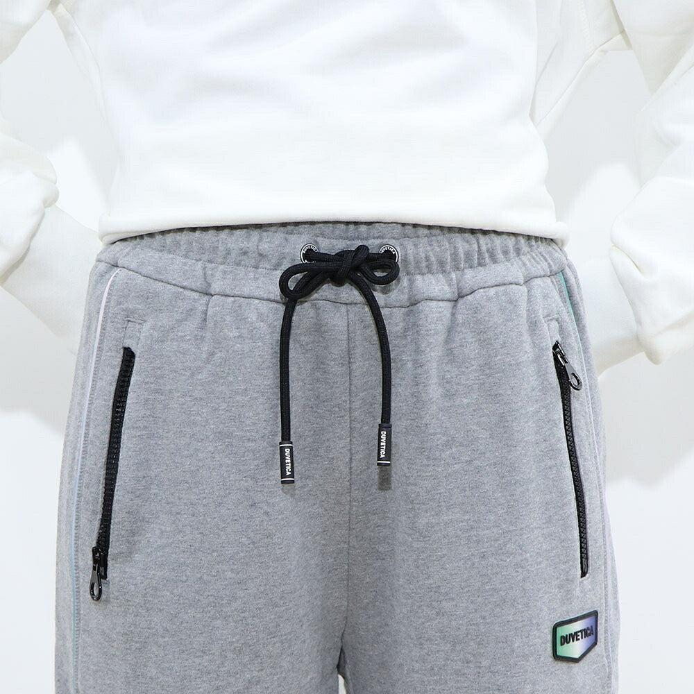 DUVETICA グレー スウェットパンツ ジョガーパンツ ワンポイント VDTP00314