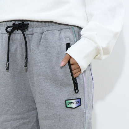 DUVETICA グレー スウェットパンツ ジョガーパンツ ワンポイント VDTP00314