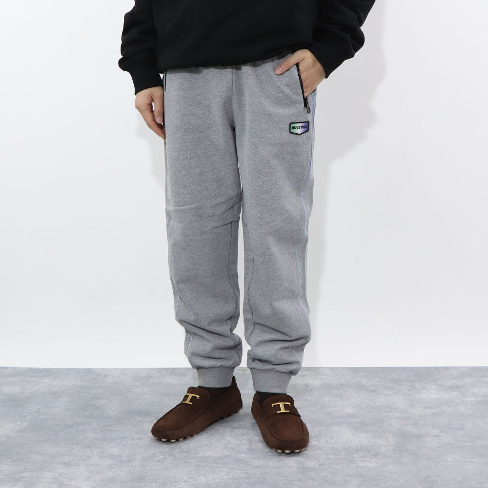 DUVETICA グレー スウェットパンツ ジョガーパンツ ワンポイント VDTP00314
