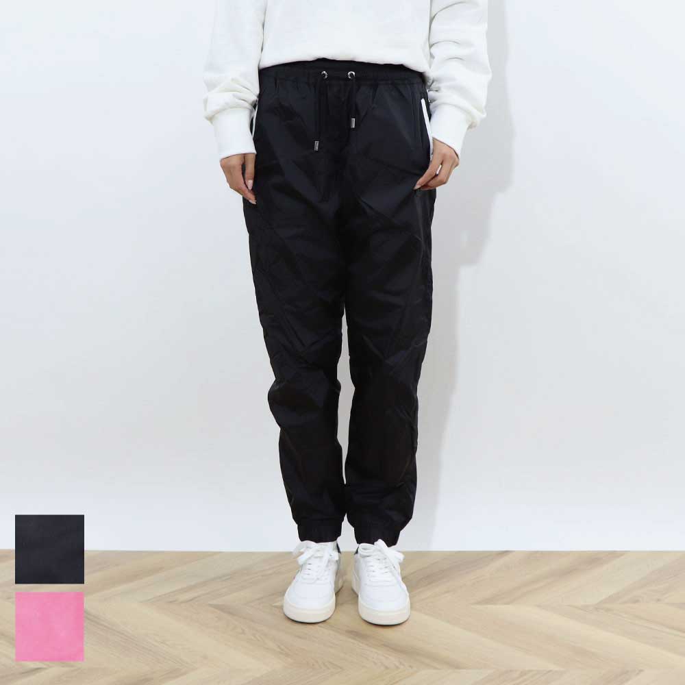 DUVETICA ピンク ブラック ナイロンパンツ ウインドブレーカー VDWP01111