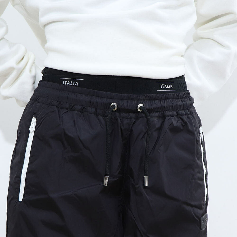 DUVETICA ピンク ブラック ナイロンパンツ ウインドブレーカー VDWP01111