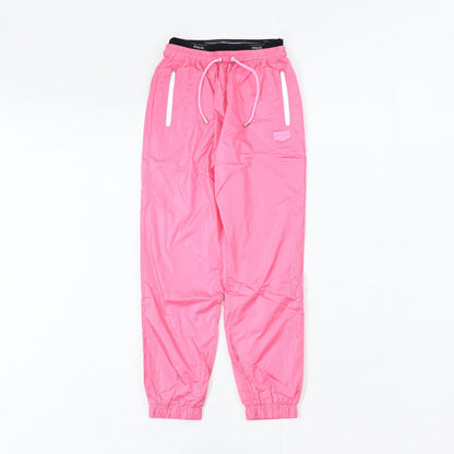 DUVETICA ピンク ブラック ナイロンパンツ ウインドブレーカー VDWP01111